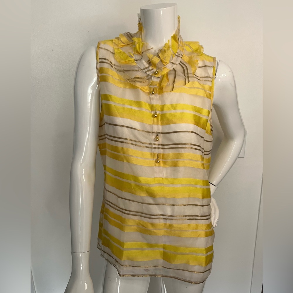 KATE SPADE Lemon Yellow Sheer Sleeveless